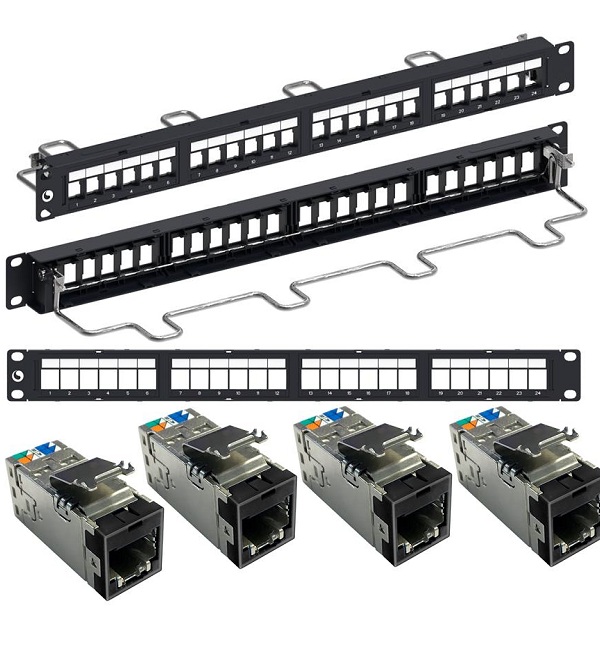 Thanh đấu nối, patch panel AMP/Commscope CAT6A 24 cổng (760237040 | 2153449-4)